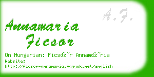 annamaria ficsor business card